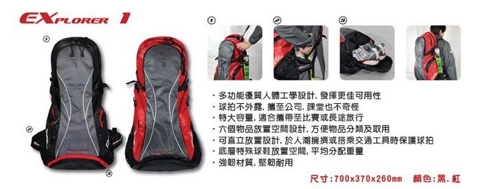 RB902.JPG (48.29 KiB) 已瀏覽 7653 次 RSL EXplorer 1 後背包(RB-902)